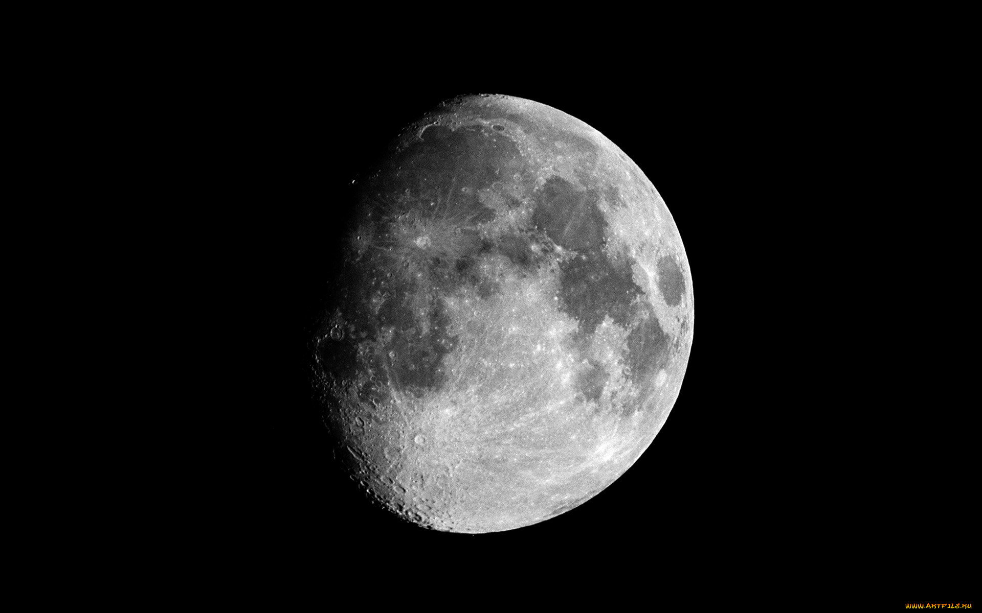 waxing, gibbous, moon, , 